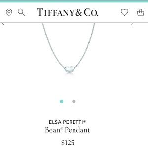 Authentic Tiffany & Co. Elsa Peretti Bean Necklace